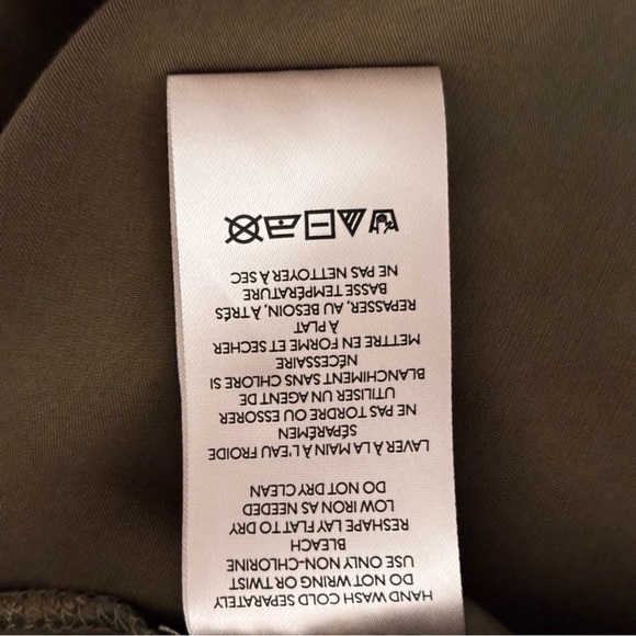 Anthropologie | Olive Split Back Satin Blouse | Size S - Picture 7 of 11